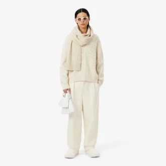Bufanda de cachemira con punto trenzado Runway