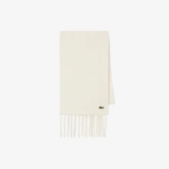 Bufanda unisex de lana de alpaca con flecos