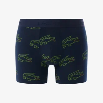 Bóxers de algodón elástico con estampado de cocodrilo para hombre
