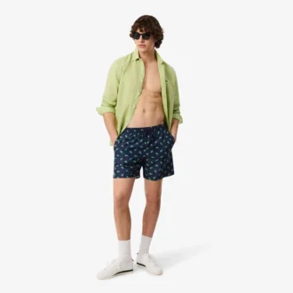 Bóxers de largo medio con estampado de cocodrilo