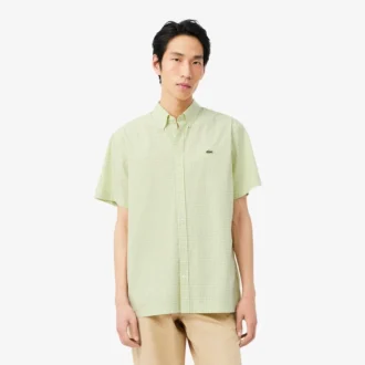 Camisa a cuadros de manga corta y corte regular