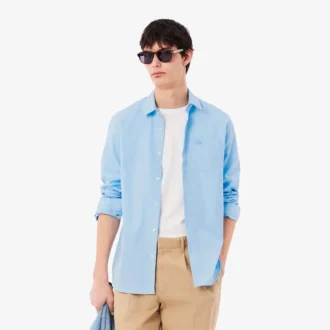 Camisa de algodón de corte regular para hombre