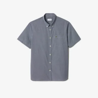 Camisa de cuadros vichy de manga corta y corte regular para hombre