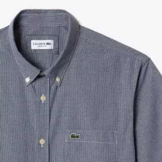 Camisa de cuadros vichy de manga corta y corte regular para hombre
