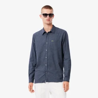 Camisa de franela a cuadros de corte regular para hombre