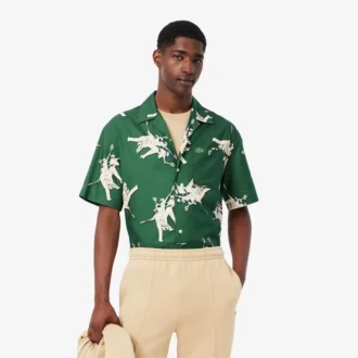 Camisa de hombre de corte holgado con estampado Rena de Lacoste