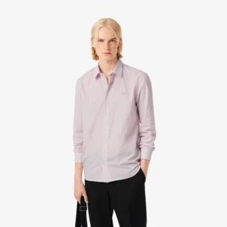 Camisa de hombre de corte regular a rayas con botones