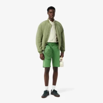 Camisa de lino de manga corta y corte regular para hombre