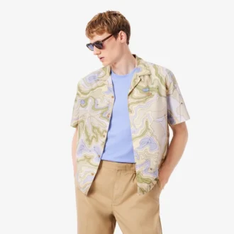 Camisa de manga corta de corte holgado para hombre