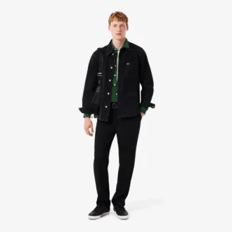 Camisa de piqué de algodón de corte ajustado para hombre