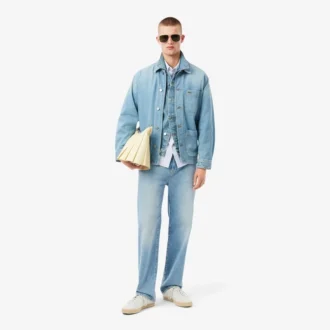 Camisa de rayas de punto fino de corte regular para hombre