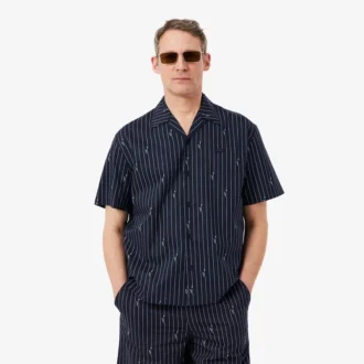 Camisa de sarga estampada de corte holgado