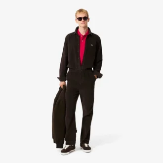 Camisa de terciopelo de corte regular para hombre