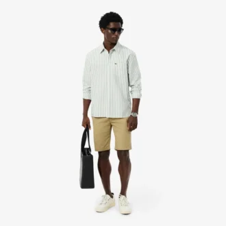 Camisa Oxford a rayas de corte regular para hombre