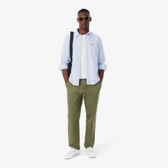 Camisa Oxford a rayas de corte regular para hombre