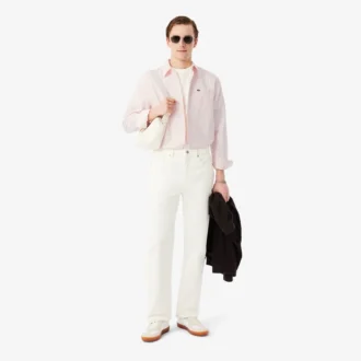 Camisa Oxford a rayas de corte regular para hombre