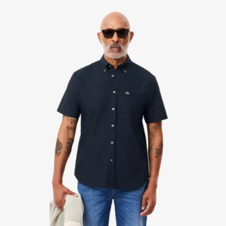 Camisa Oxford de manga corta y corte regular para hombre