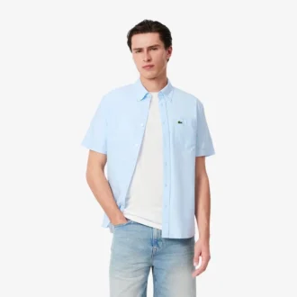 Camisa Oxford de manga corta y corte regular para hombre