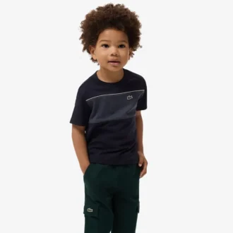 Camiseta de algodón con bloques de color