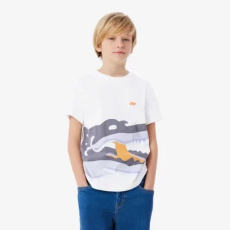 Camiseta de algodón con estampado de cocodrilo