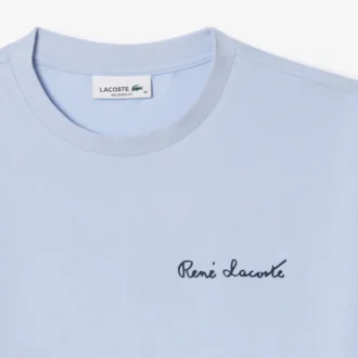 Camiseta de algodón con logo de corte holgado para mujer
