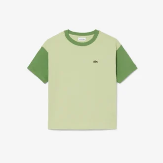Camiseta de algodón con ribetes en contraste