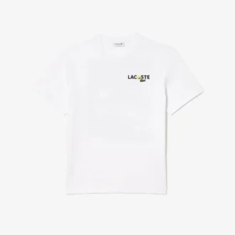 Camiseta de algodón grueso con estampado en la espalda para hombre