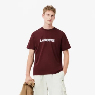 Camiseta de algodón grueso con logo para hombre