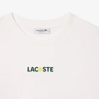 Camiseta de algodón oversize con estampado de pelotas para mujer