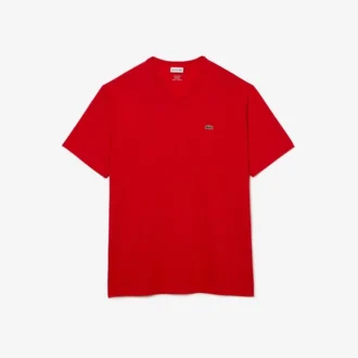 Camiseta de algodón Pima de cuello en V y corte holgado para hombre