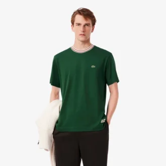 Camiseta de cuello rayado para hombre fabricada en Francia