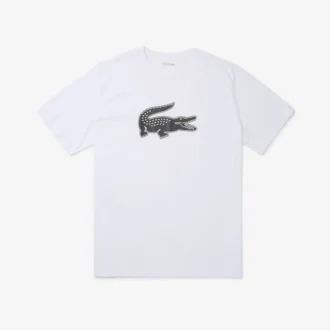Camiseta de deporte de algodón estampada de corte alto para hombre