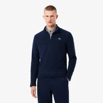 Camiseta de golf de forro polar con cremallera de un cuarto para hombre