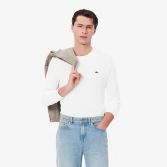 Camiseta de manga larga de algodón Pima para hombre