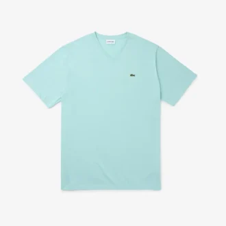 Camiseta de punto Pima con cuello en V de corte amplio para hombre