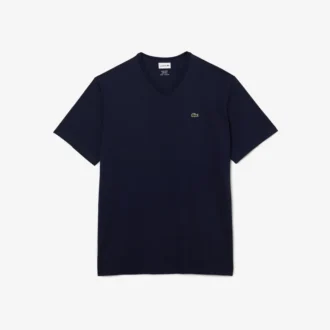 Camiseta de punto Pima con cuello en V de corte amplio para hombre