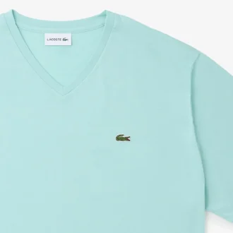 Camiseta de punto Pima con cuello en V de corte amplio para hombre