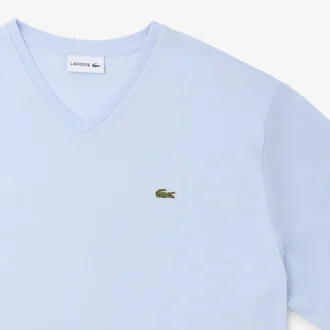 Camiseta de punto Pima con cuello en V de corte amplio para hombre