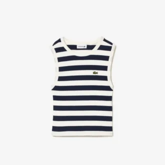 Camiseta sin mangas de algodón a rayas para niños