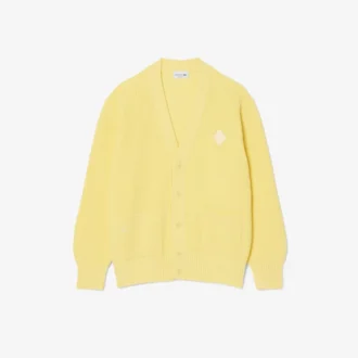 Cardigan de algodón acanalado de corte holgado