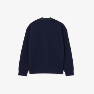 Cardigan de cuello en V de algodón y lana para niño