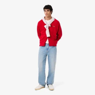 Cardigan de lana de corte holgado para hombre