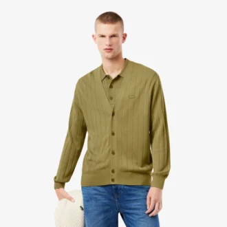 Cardigan de punto elástico fluido para hombre