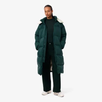 Chaqueta larga de plumón oversize para mujer