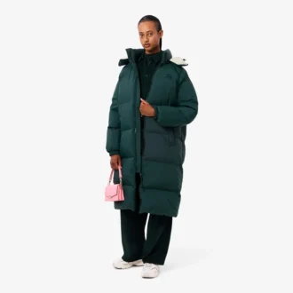 Chaqueta larga de plumón oversize para mujer