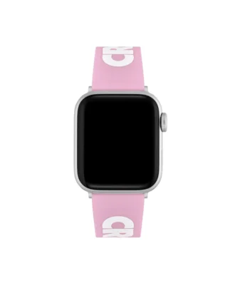 Correa de silicona rosa con estampado de cocodrilo para Apple Watch