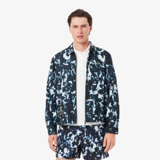 Cortavientos repelente al agua con estampado para hombre