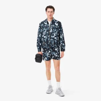 Cortavientos repelente al agua con estampado para hombre