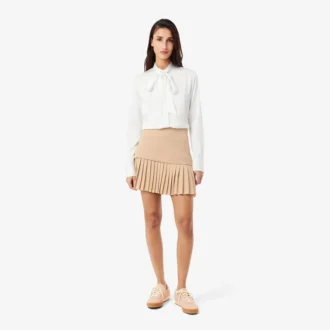 Falda plisada de algodón