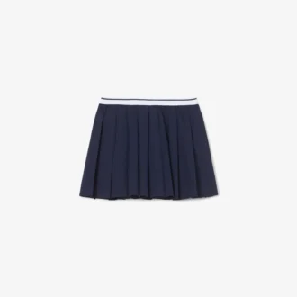Falda plisada de algodón Oxford